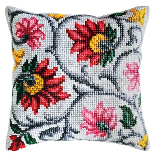 Kit broderie point de croix floral Collection d'Art le cadeau fait main idéal à offrir