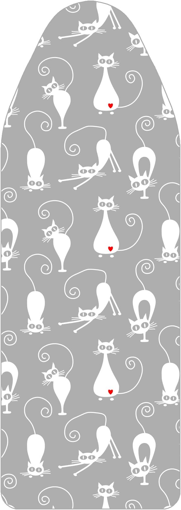 VieveMar Premium Ironing Board Cover, Thick Padding with Cotton, Foam and Felt Pad, Easy FIT with Drawstring, Heat Reflective. Fits Boards 14" x 54" (Cats)