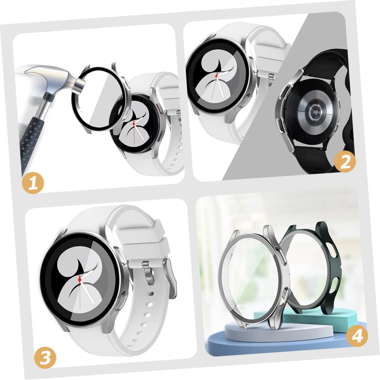 DOITOOL 10 Pièces Boîtier de Montre Pare-Chocs Montre Intelligente Cas Regardez s intelligentes Coque de Protection Regarder la Coque de l'écran Difficile protéger Coquille PC