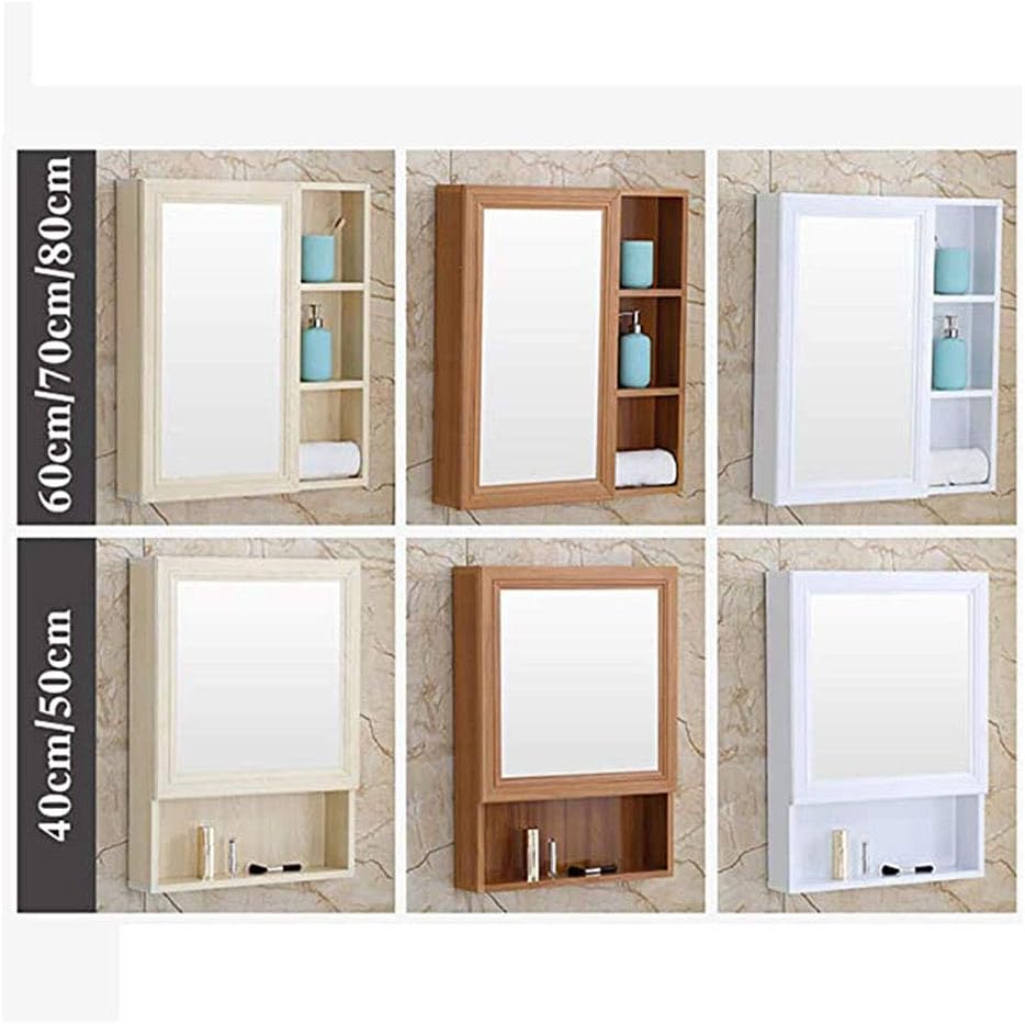 Bathroom Mirror Cabinet, Bathroom Mirror Cabinet Wall Storage Cabinet with Mirror Wall Cupboard 5 Doors Wooden Frame