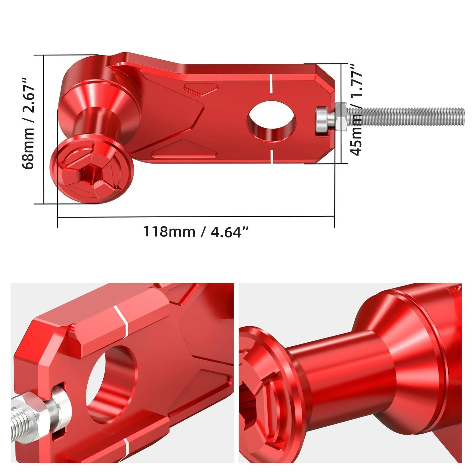 Tendicatena Distribuzione Misura Per Honda 2020-2025 CRF1100L Africa Twin CRF1100L Adventure Sports Posteriore Regolatore Catena Bobine Slider Tendicatena a camme(Red)