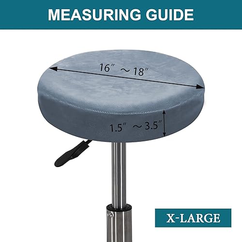 Miniatura 4 de Turquoize Juego de 2 fundas de terciopelo para taburetes de bar, fundas redondas para taburetes de bar, fundas para taburetes de bar, cuentan con