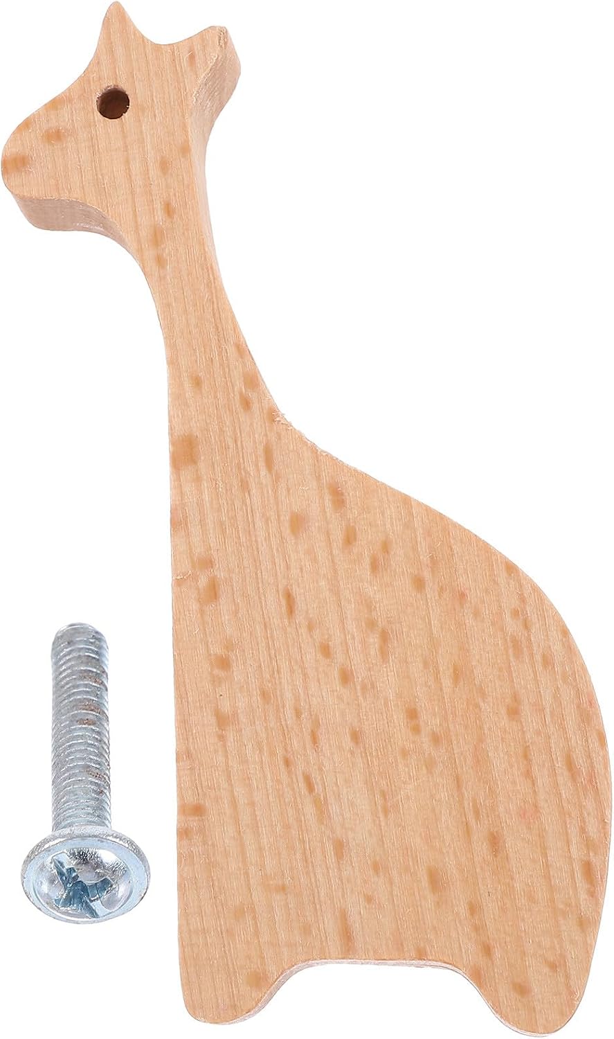 Giraffe Cartoon Wood Drawer Pulls Decorative Cabinet Knobs Solid Beech Wood Animal Wardrobe Handles with Screws for ’ Room Furniture