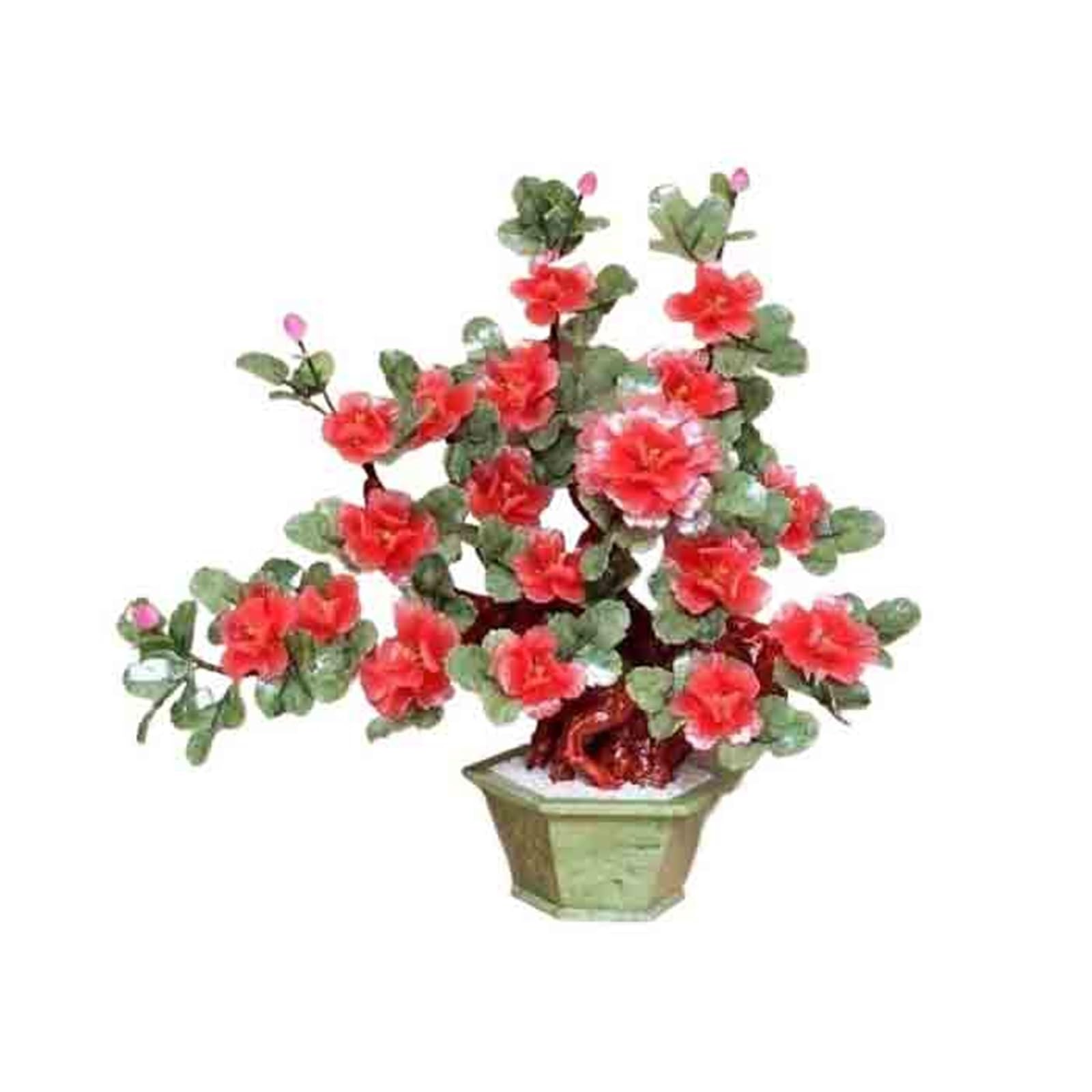 DFGHNBVC Fake Plants Artificial Bonsai Tree - Peony Flower Jade Indoor Plant Decoration Bonsai Tree,
