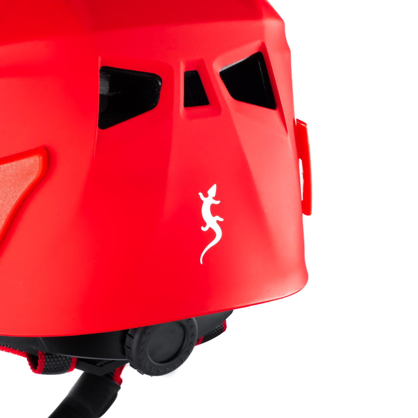 Fixe - Casco Escalada ABS Helmet - Cascos Escalada Roca, Alpinismo, Barranquismo, Espeleología y Vías Ferratas - Casco Unisex, Ajustable, Estradas de Aire - Rojo, 53-60 cm