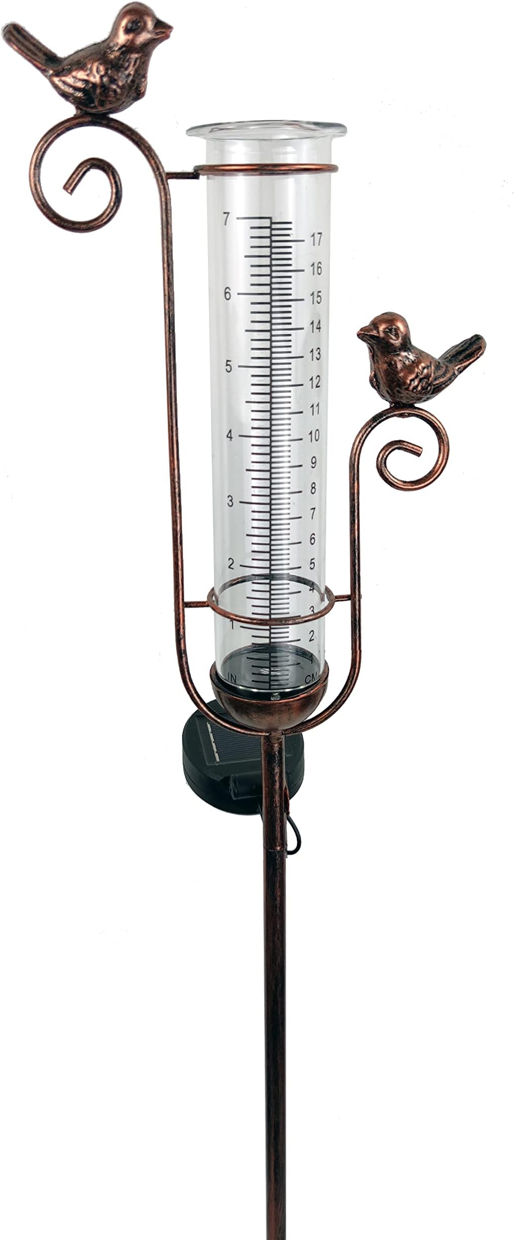 Rain Gauges Bee Bird Solar Lights