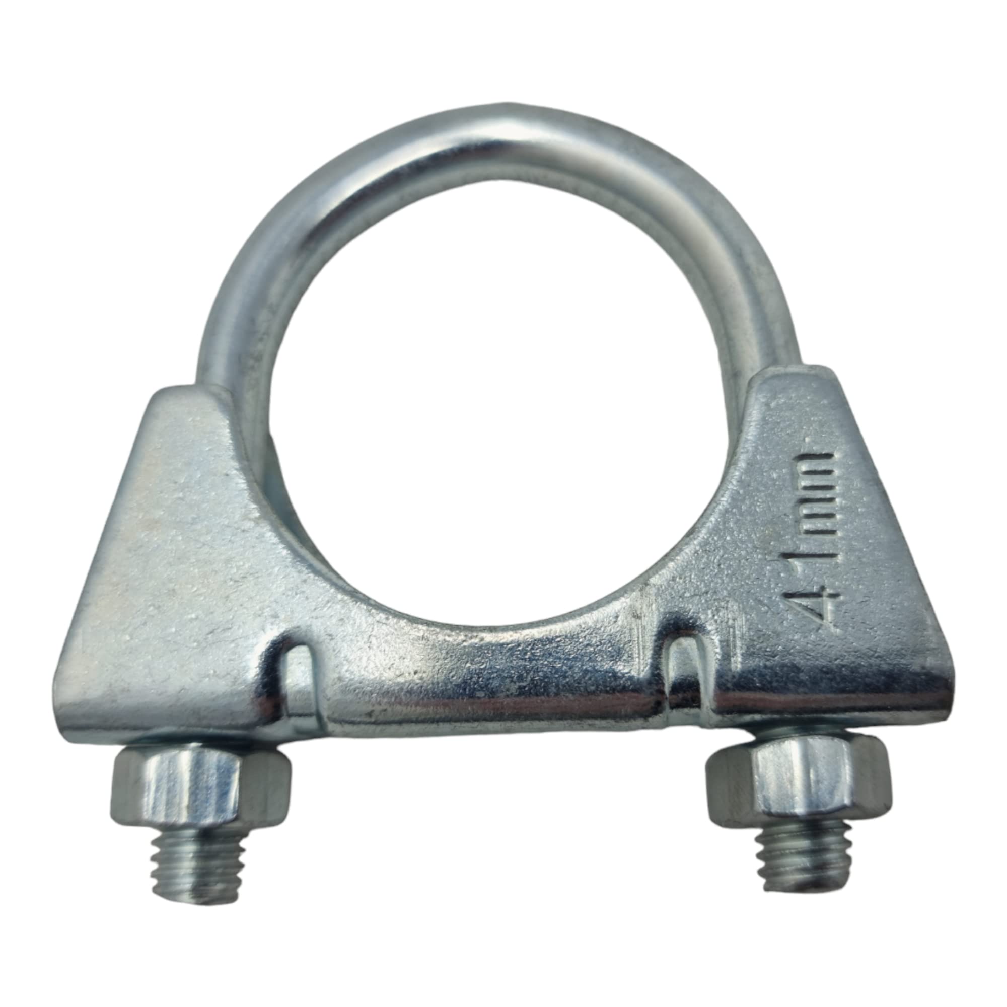 41mm Universal U Bolt Exhaust Clamps - Heavy Duty Clamp & Nuts (Pack of 2)