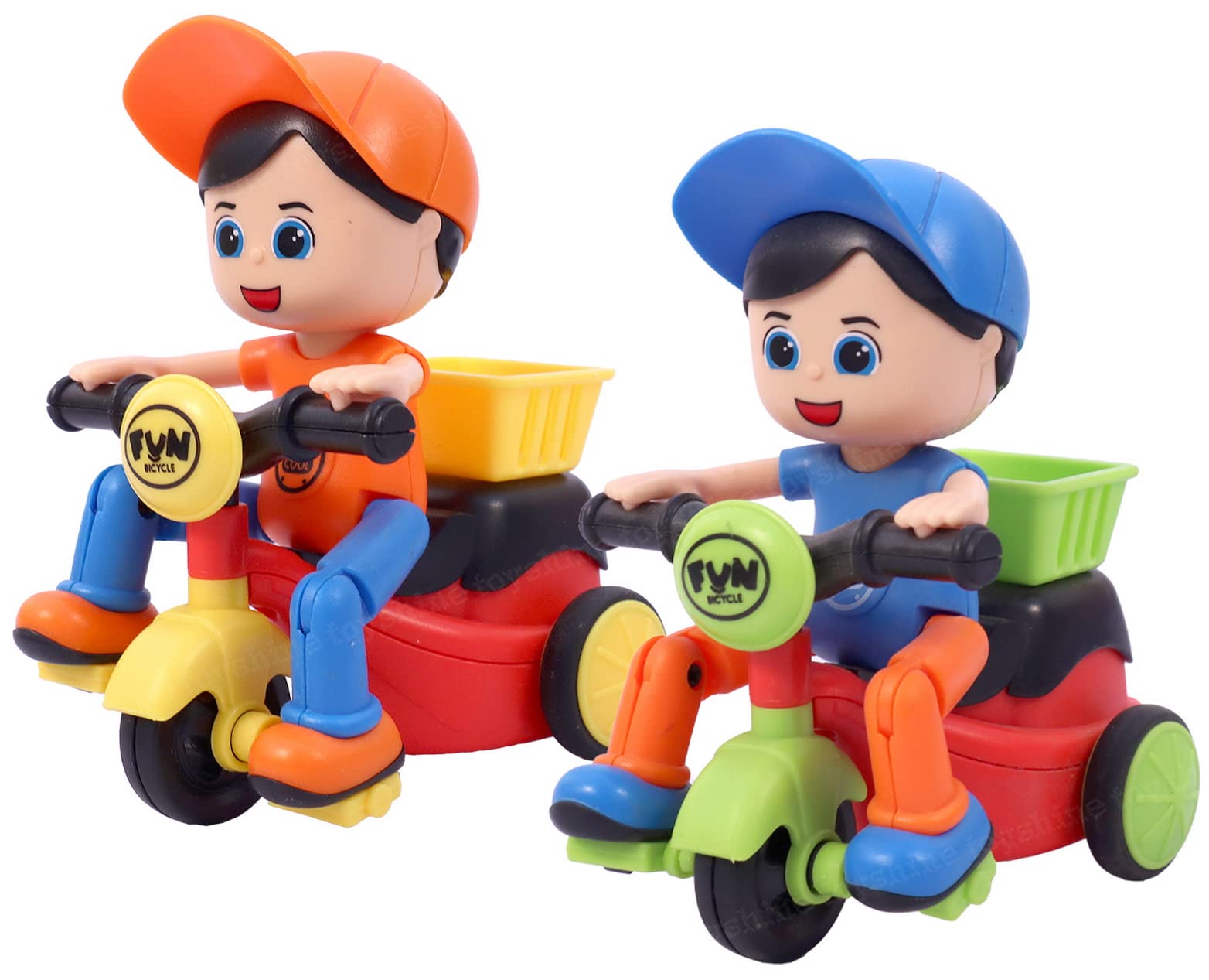 Toyshine Pack of 2 Push and Go Boy Play Set Friction Powered Toys - Cycle boy (B0C4YRVTKD) Amazon Price History, Amazon Price Tracker