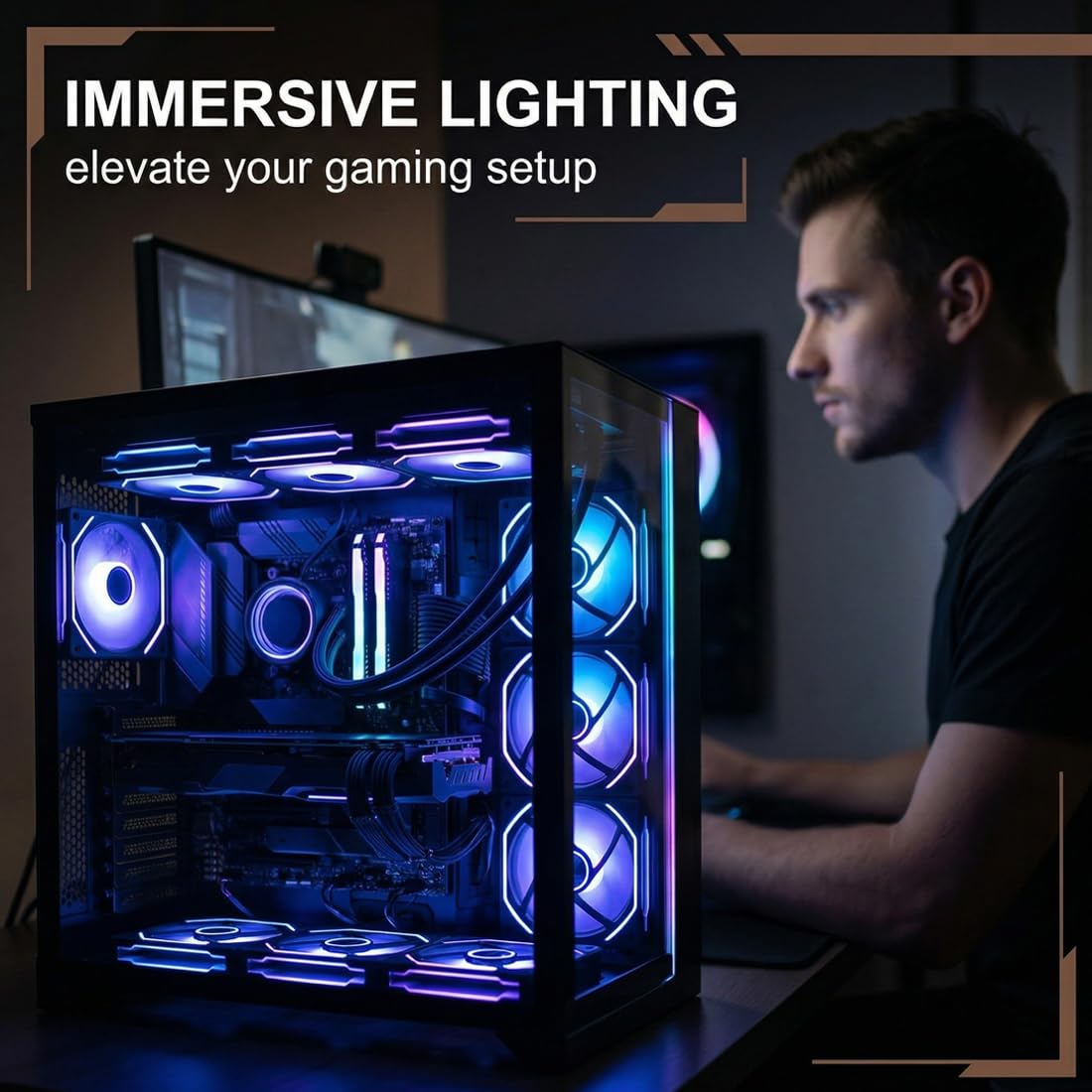 Câble répartiteur ARGB 3-Pin 5V 30 cm, Fan Splitter Cable en Y pour Connecteur RGB Carte Mère