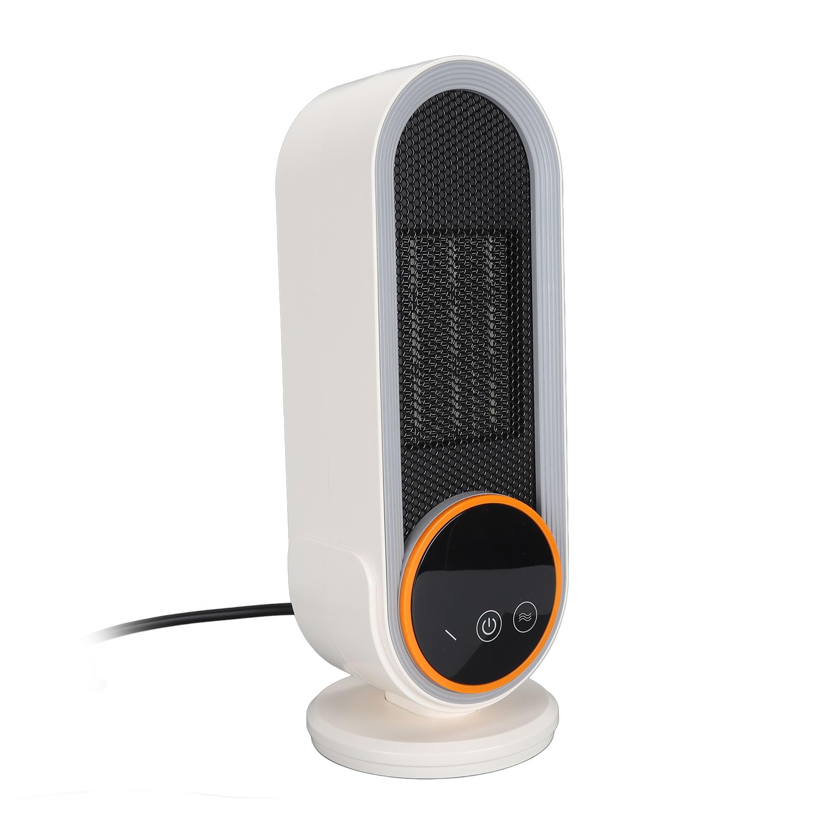 Fdit Calentador Cerámico PTC 1200W con Protección contra Vuelcos y Temporizador Ajustable de Temperatura para Oficina Dormitorio Uso en Escritorio (Enchufe europeo 220V)
