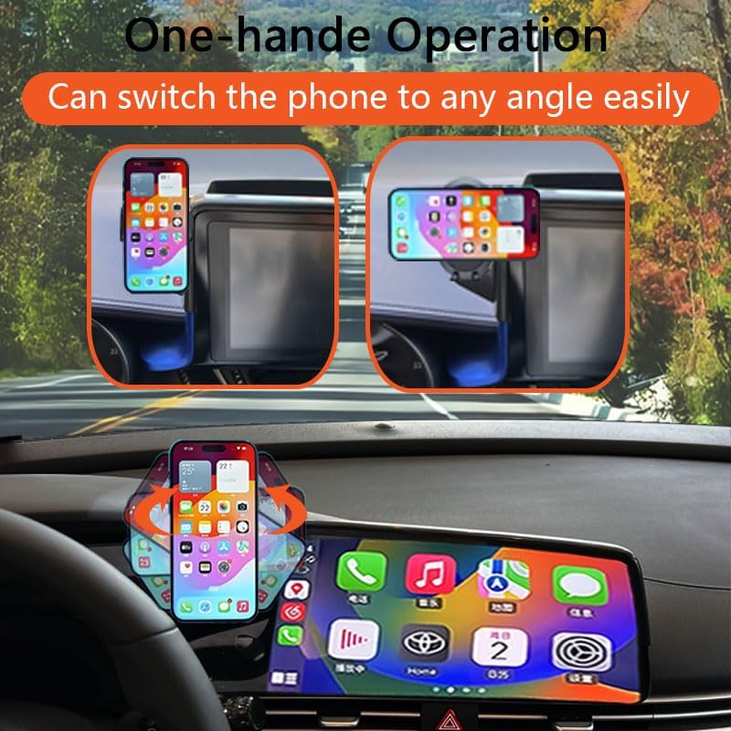 Car Phone Holder for 2021-2025 Elantra Accessories,Phone Mount for Elantra,Hands-Free 360 Degree Rotation Dash Mount Cell Phones Holder