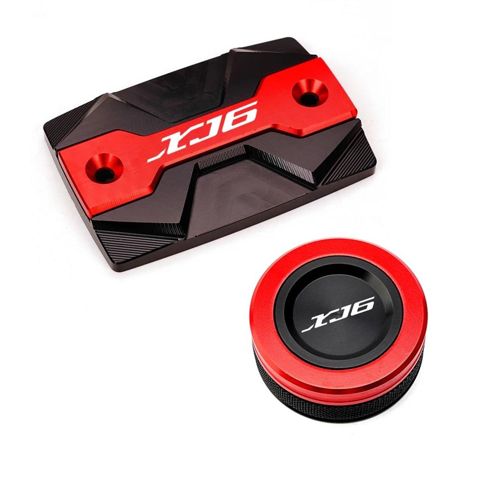 Bouchon De Réservoir De Liquide De Frein Et De Moto, Bouchon De Remplissage D'huile Moteur pour XJ6 XJ6F XJ6N Diversion 2010 – 2014 (Color : 1Pair-Red)