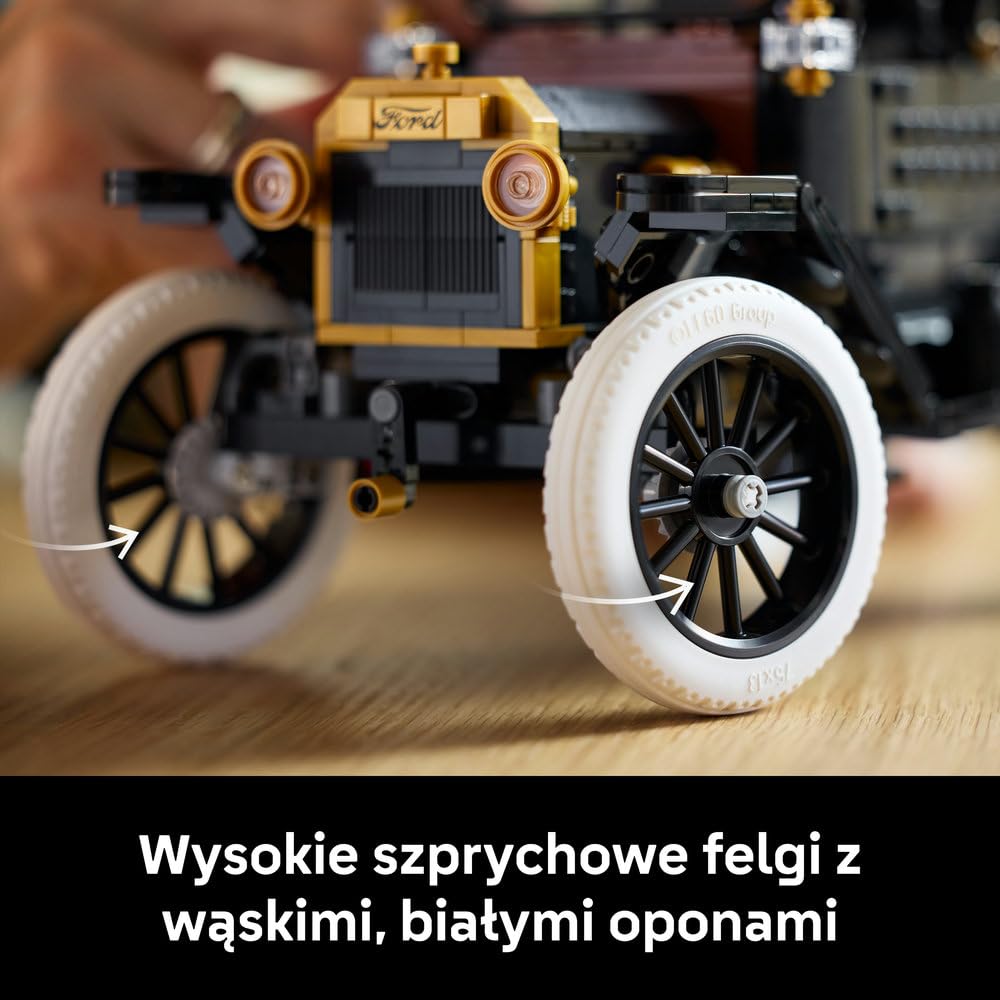 LEGO Icons Ford Model T 11376 | Model samochodu, zestaw konstrukcyjny dla dorosłych, prezent dla fana motoryzacji, dla mężczyzn i kobiet, 1060 elementów