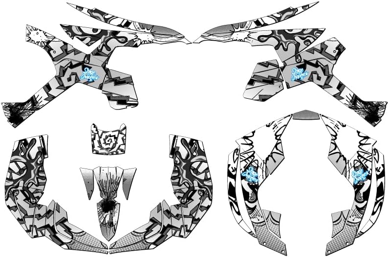 Vista 7 de All Years RENEGADE 500/800/1000 ZANY Sunburst Senge Kit de gráficos compatible con Can-Am