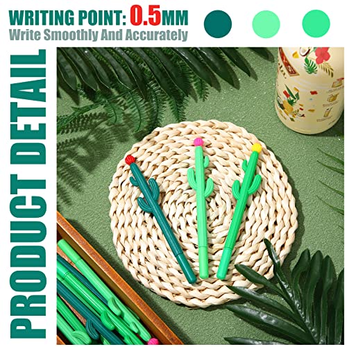 60 bolígrafos roller de gel en forma de cactus de Teling miniatura 2