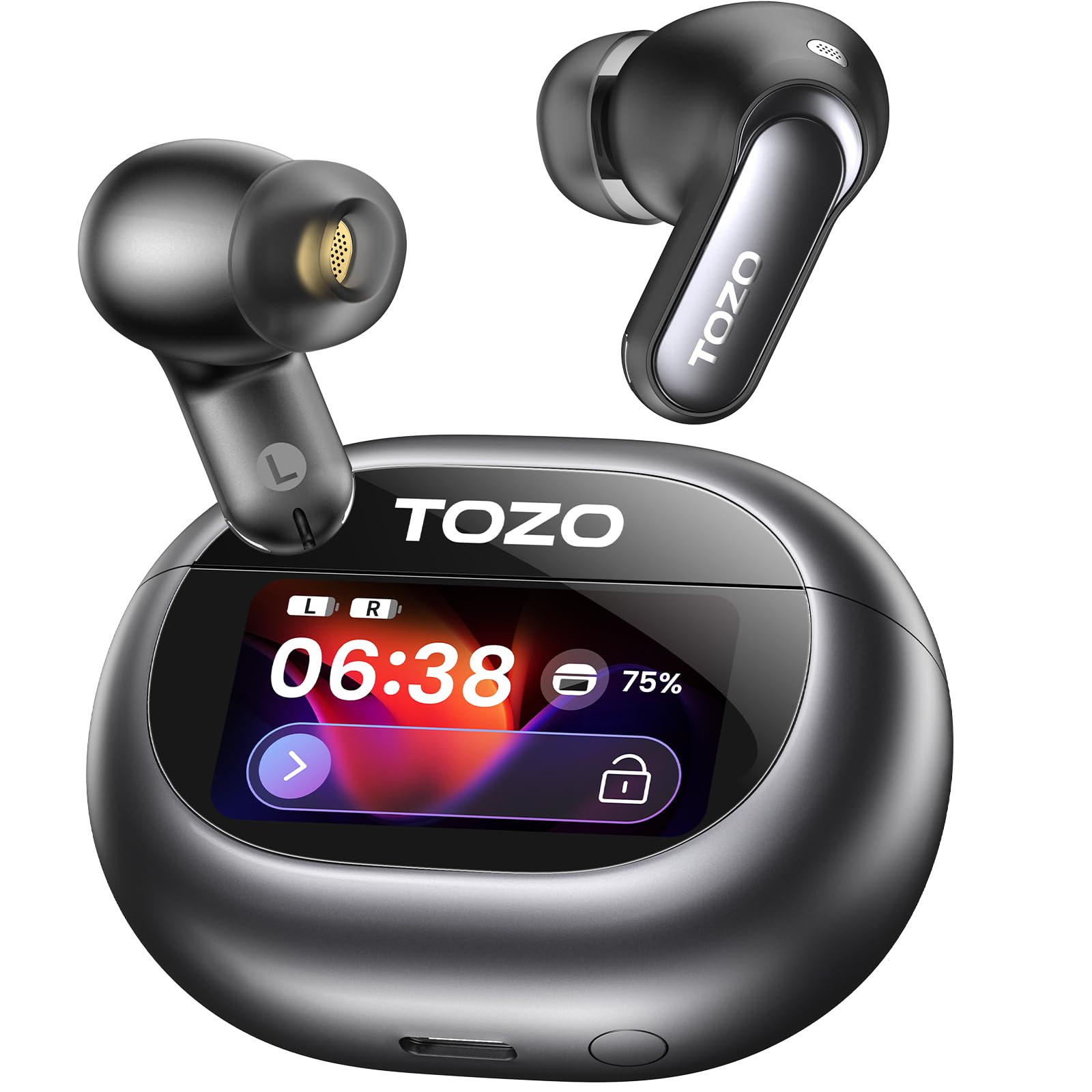 TOZO NC20 Pro Cuffie Bluetooth 5.4, ANC Ibrido, Audio Hi-Res LDAC | Traduzione Vocale IA in Tempo Reale Note Riunione Automatiche 6Mics ENC IPX8 Ricarica Wireless Ideali per Lavoro e Viaggi