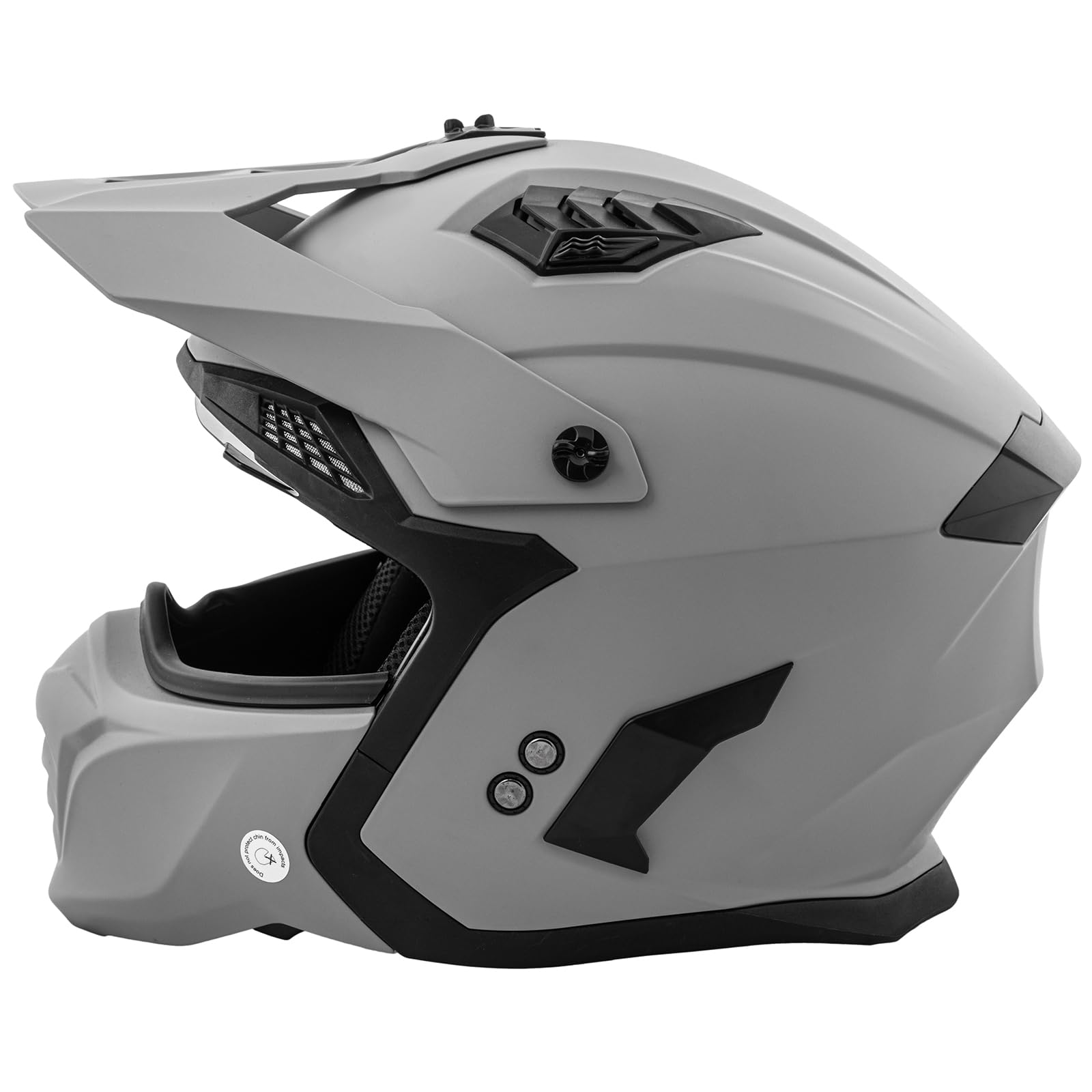 A-PRO SRL Casco Moto Jet Cafe Racer Omologato ECE 22-06 Parasole scooter Grigio Opaco XXL
