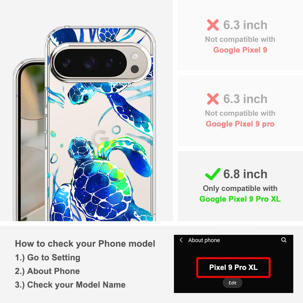 MOSNOVO Case for Google Pixel 10 & Pixel 10 Pro, [Buffertech 6.6ft Military-Grade Drop Protection] [Anti Peel Off Tech] Clear TPU Bumper Phone Case Cover Design - Cute Cherry — view 143