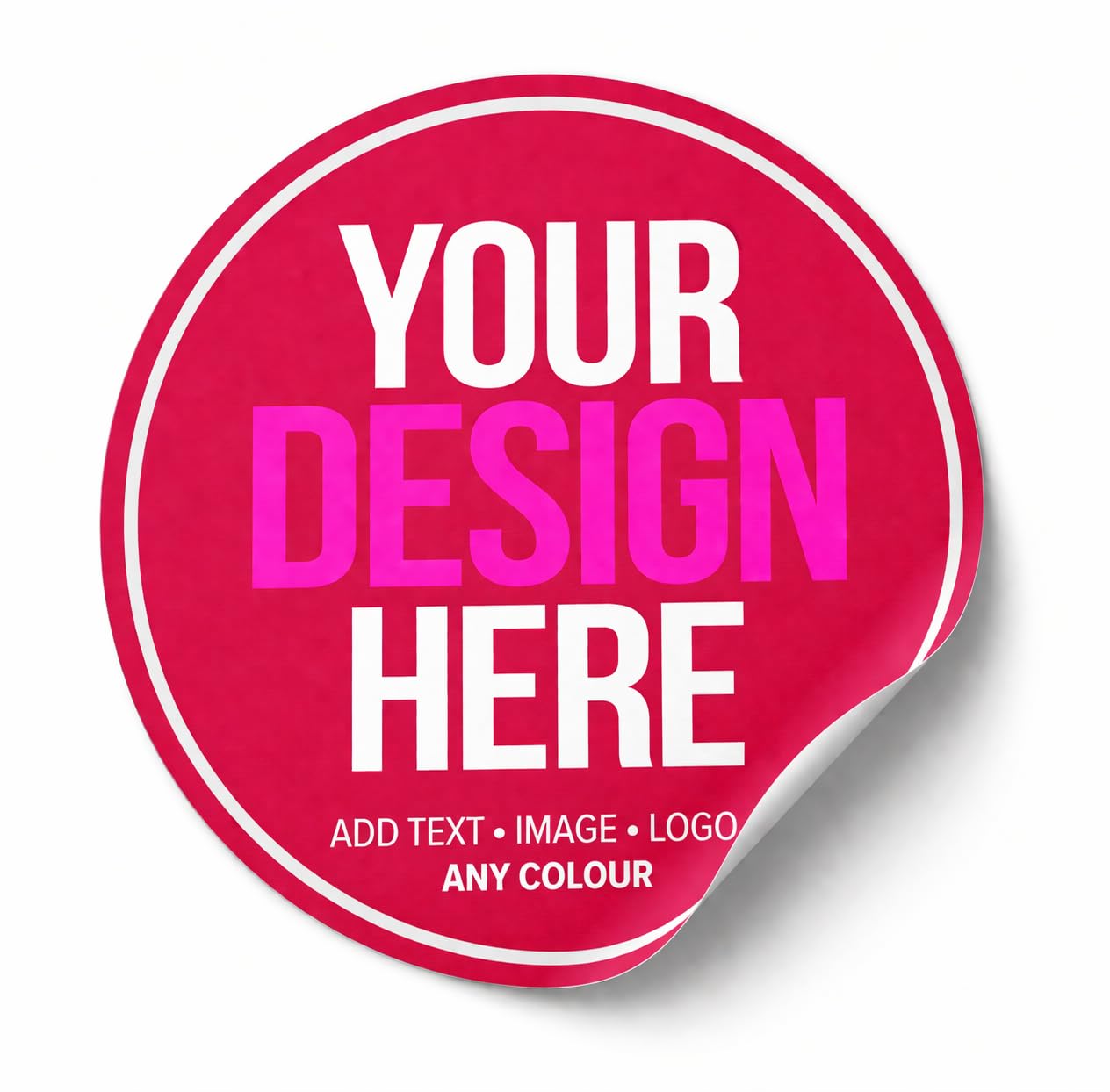 QuoteMyWall Round Personalised Labels Stickers for Business - Upload Any Photo, Custom Text, Images for Party Bags, Candles, Wedding, Boxes & Packaging Peel & Stick Water Proof Self Adhesive (88mm)
