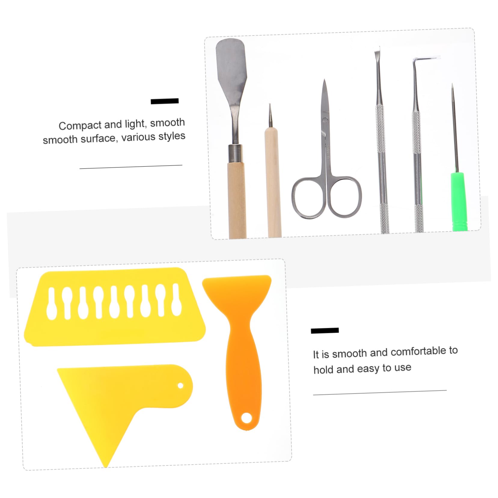 Toyvian 1 Set DIY Vinyl Weeding Tool Set Carving and Sculpting Kit for Fine Handicrafts Includes Crochet Hooks Scrapers Drill Pen Tweezers and More Durable Tools for Home Use