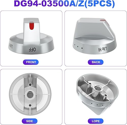 Miniatura 6 de Upgrade DG94-03500U DG94-03500A/Z - Pomo Samsung para pomos de estufa de gas Samsung, modelos de repuesto para pomos de horno NX60T8111SS