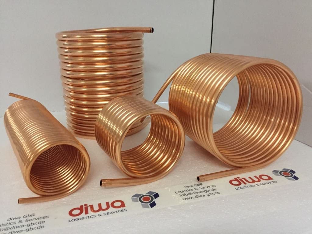 Spirale aus Kupferrohr 10x1mm weich aus 10m mit Ø ca. 20cm (Kupferrohrspirale)