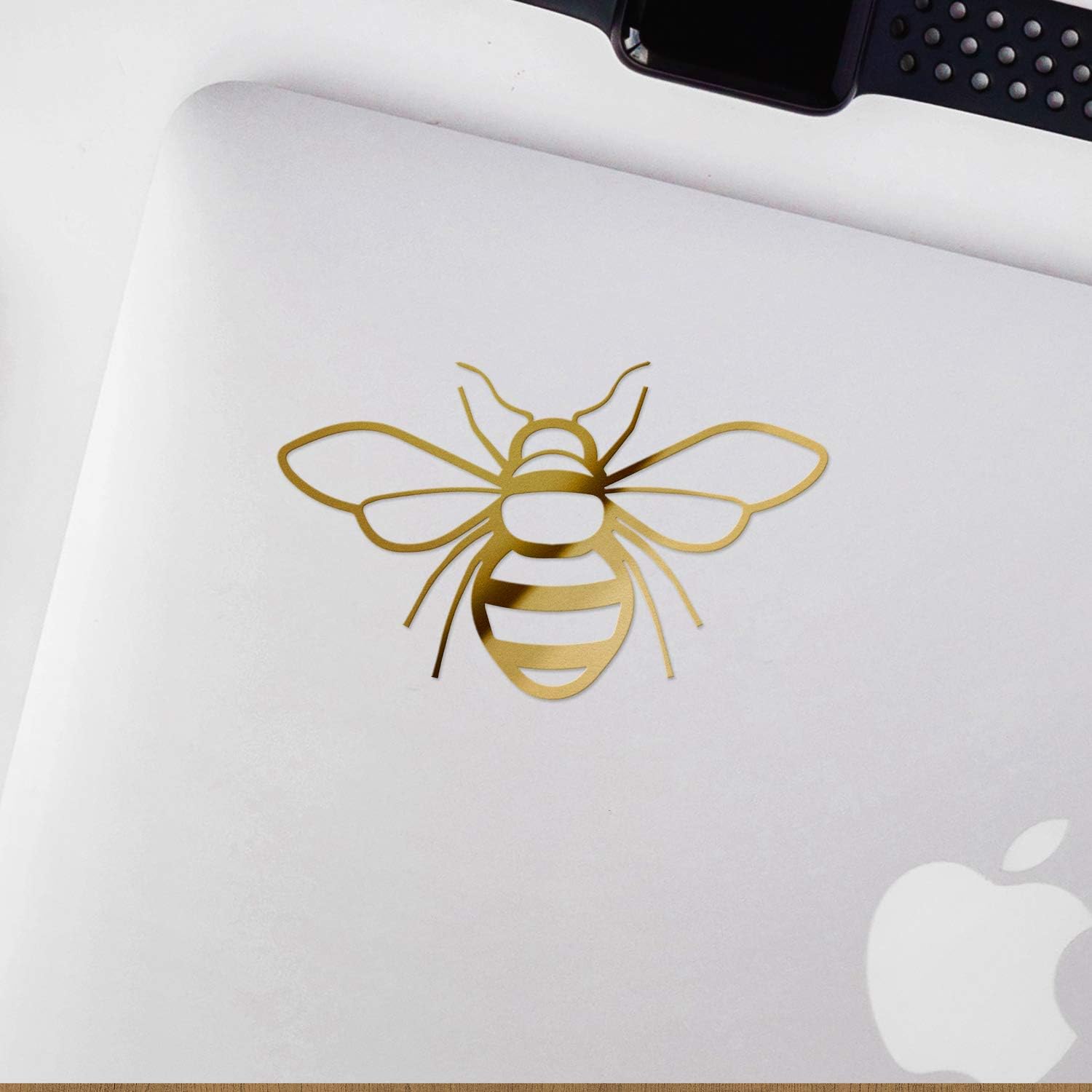 2 Pcs - Transparent Decal Stickers of Bee Icon (Metallic Gold) Premium Waterproof Vinyl Decal Stickers for Laptop Phone Accessory Helmet Car Window Mug Tuber Cup Door Wall Decoration USCstic874333GOAA image 4