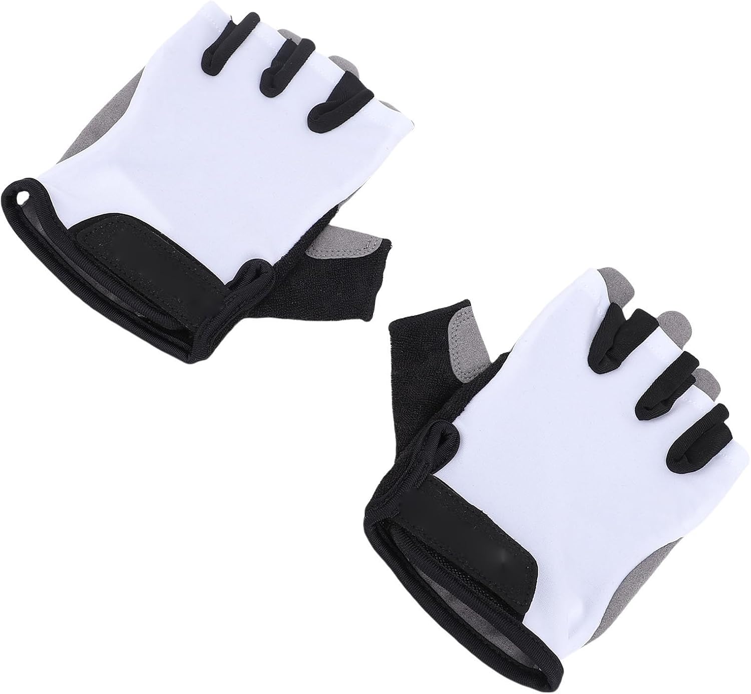 Tbest Cycling Gloves Breathable White Shock Absorbing Half Finger Bike for Road Mountain (M)