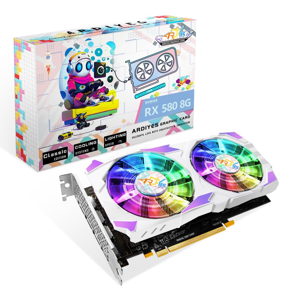 Amazon.com: ARDIYES RX 580 8G Graphic Cards (with RGB Fans) Gaming