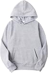 Unisexe Hommes Femmes manches longues Cordon Chandail à capuche Plain Pull Hoodies Tops thermiques