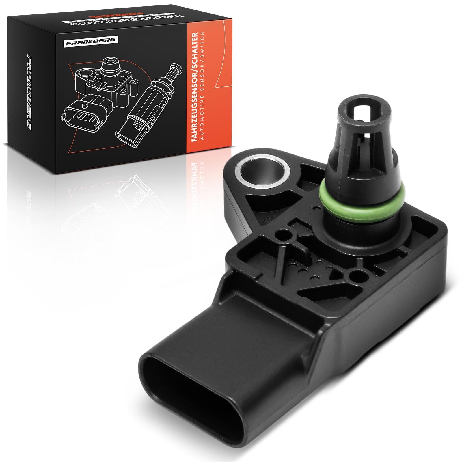 Frankberg Capteur de pression du collecteur d'admission, 4 broches 5S15723 | Compatible avec: Grand C-Max DXA/CB7 DXA/CEU, C-Max II DXA/CB7 DXA/CEU, Tourneo Courier MPV N1P, Fourgonnette Fiesta VII