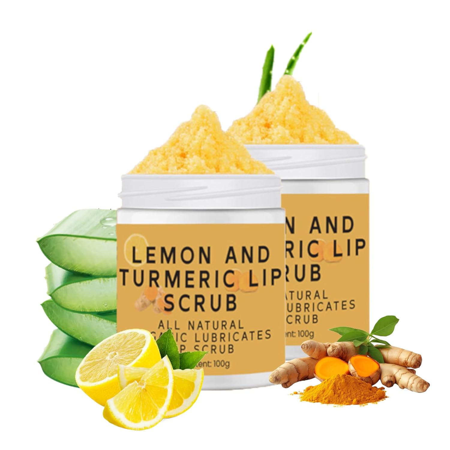 Natural Turmeric Lemon Lip ScrubTurmeric Lemon Lip