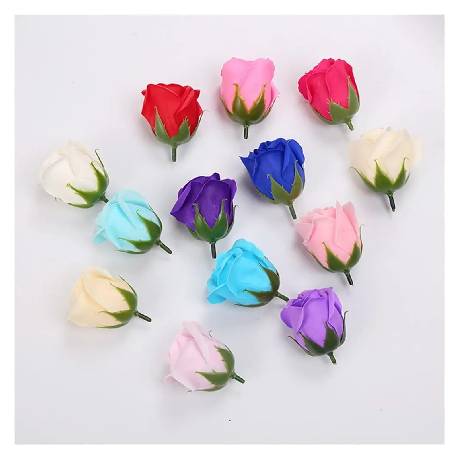 50/100 Uds. Flor de jabón Artificial decoración del hogar Ramo Novia Boda Caja Regalo Artesanal álbum Recortes bonsái jardín al Aire Libre(12,100pcs)
