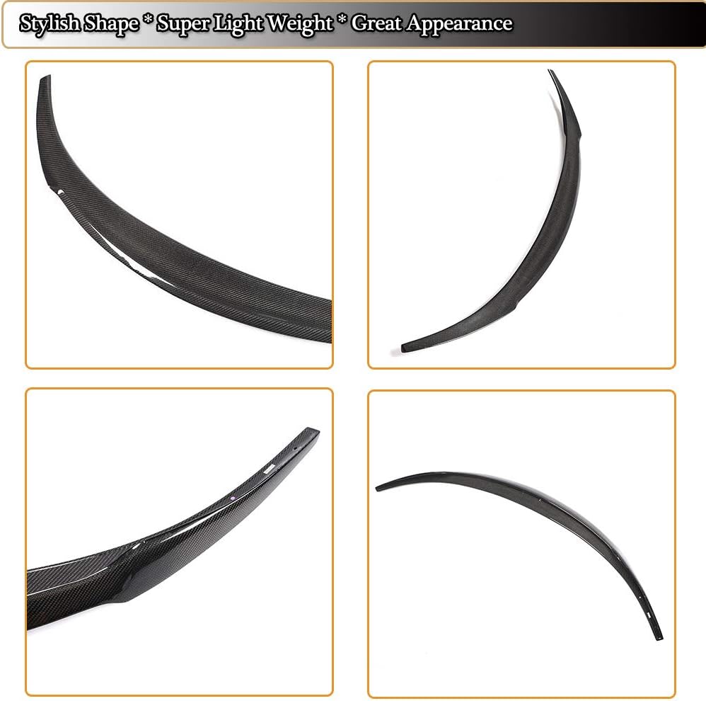Carbon Fiber Trunk Spoiler Fits for Tesla Model 3 Sedan 2016-2023 Factory Outlet CF Rear Trunk Spoiler Boot Lid Highkick Tail Wing Lip