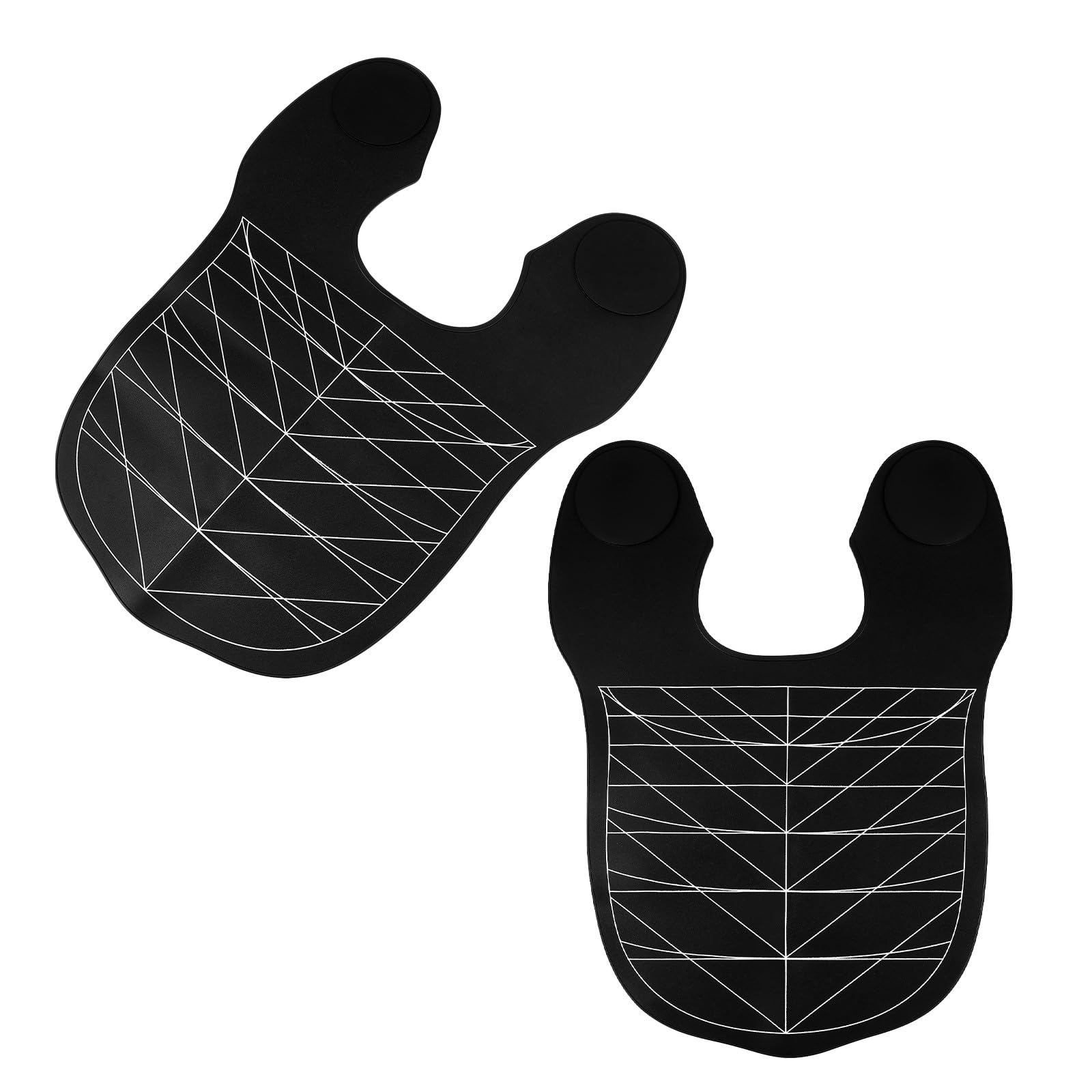 Cape de Coiffure en Silicone Noir, Lot de 2, Protection Imperméable