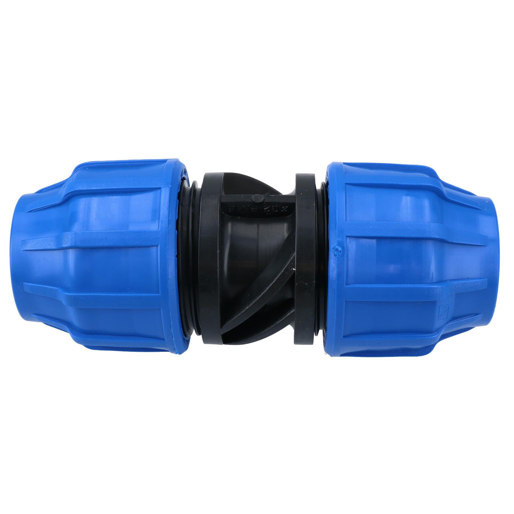 32 x 32mm MDPE Conector de acoplamiento de compresión de tubería recta 10PK