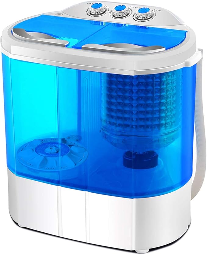 FOBUY Mini Twin Tub Washing Machine (3.6KG Washing + 2KG Drying