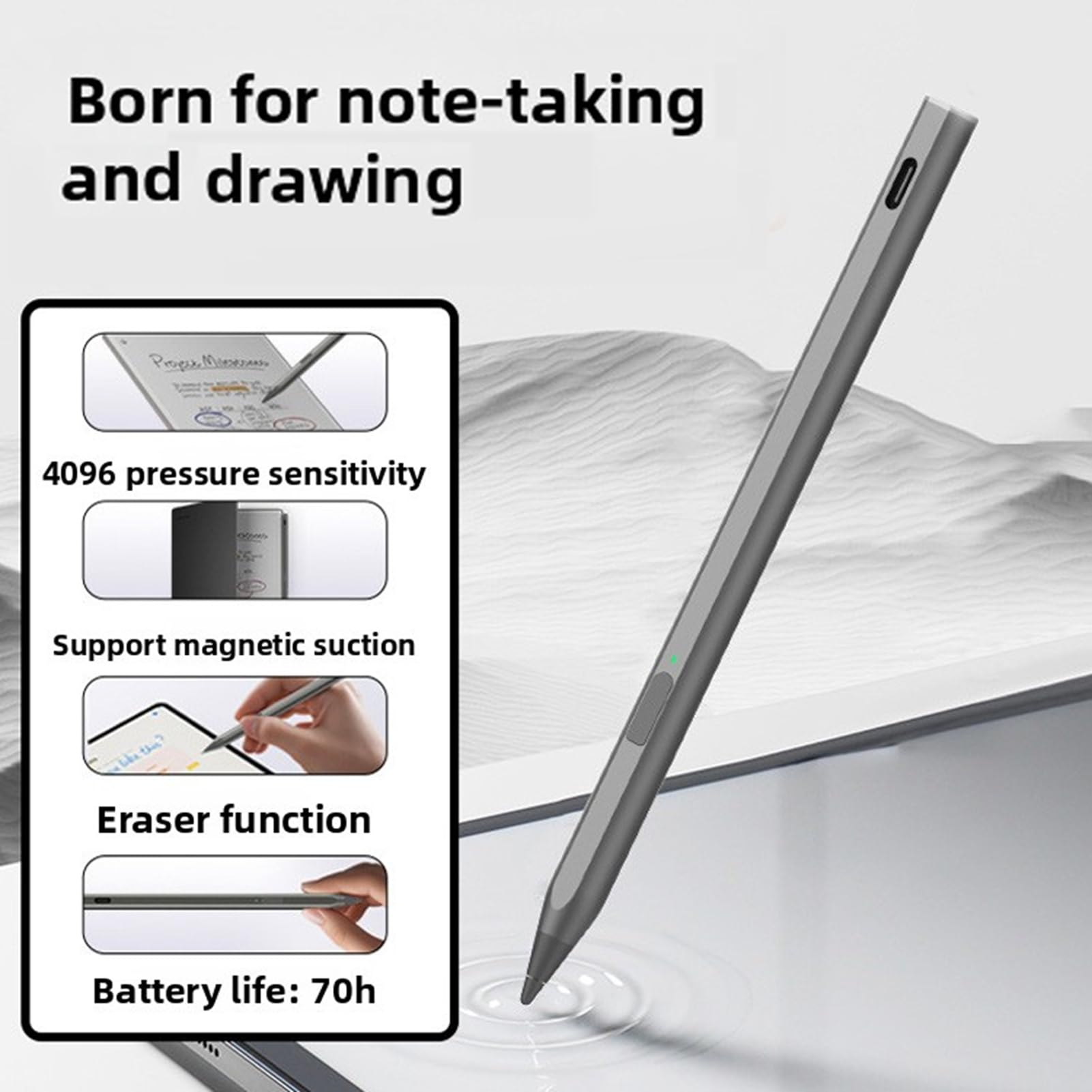 HURRISE Stylus Pen para Remarkable Pro con 4096 Niveles de Presión