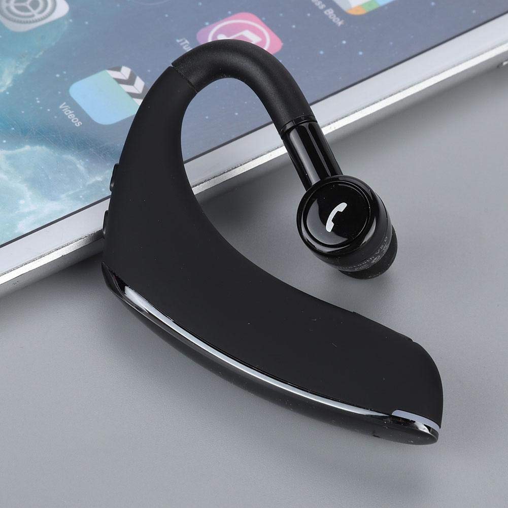 Denash Auricolare Stereo Bluetooth 5.0 Singolo, Cuffia Auricolare Wireless Professionale con Microfono, Auricolare F900 Chiamata a Mani libere