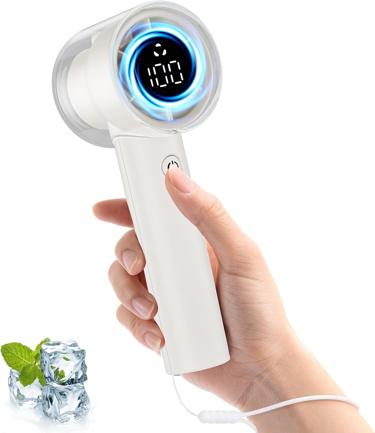 【15000RPM】Portable Handheld Turbo Fan, 1-100 Speed,Ultra High-speed,Personal Hand Held Travel Fans,5000mAh Battery Rechargeable Mini Fans,Digital Display,Small Pocket Fan for Summer Essential Gift