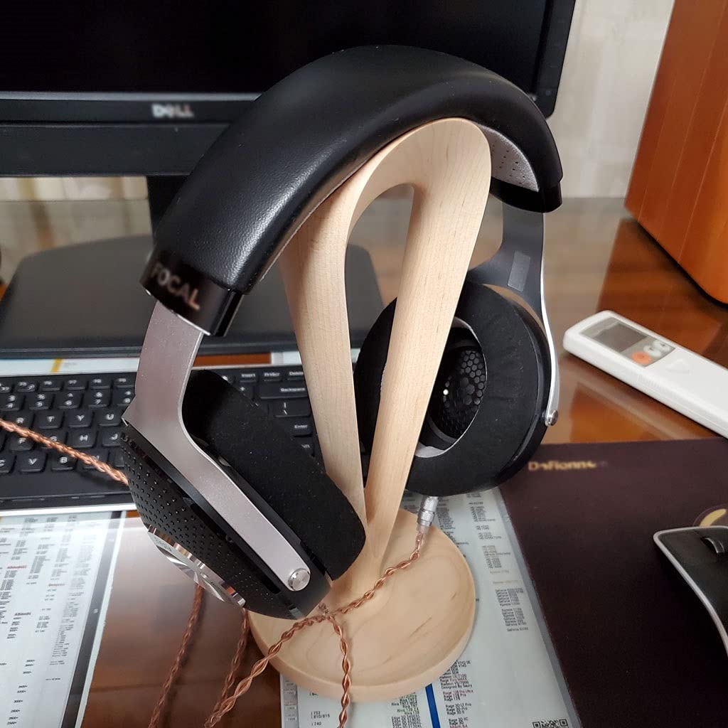 Soporte Auriculares Auriculares Soporte Soporte de madera maciza Hangero Hangero Auriculares Pantalla Soporte Mesa de mesa Accesorios Auriculares Pantalla 10,43 pulgadas de altura Soporte Cascos