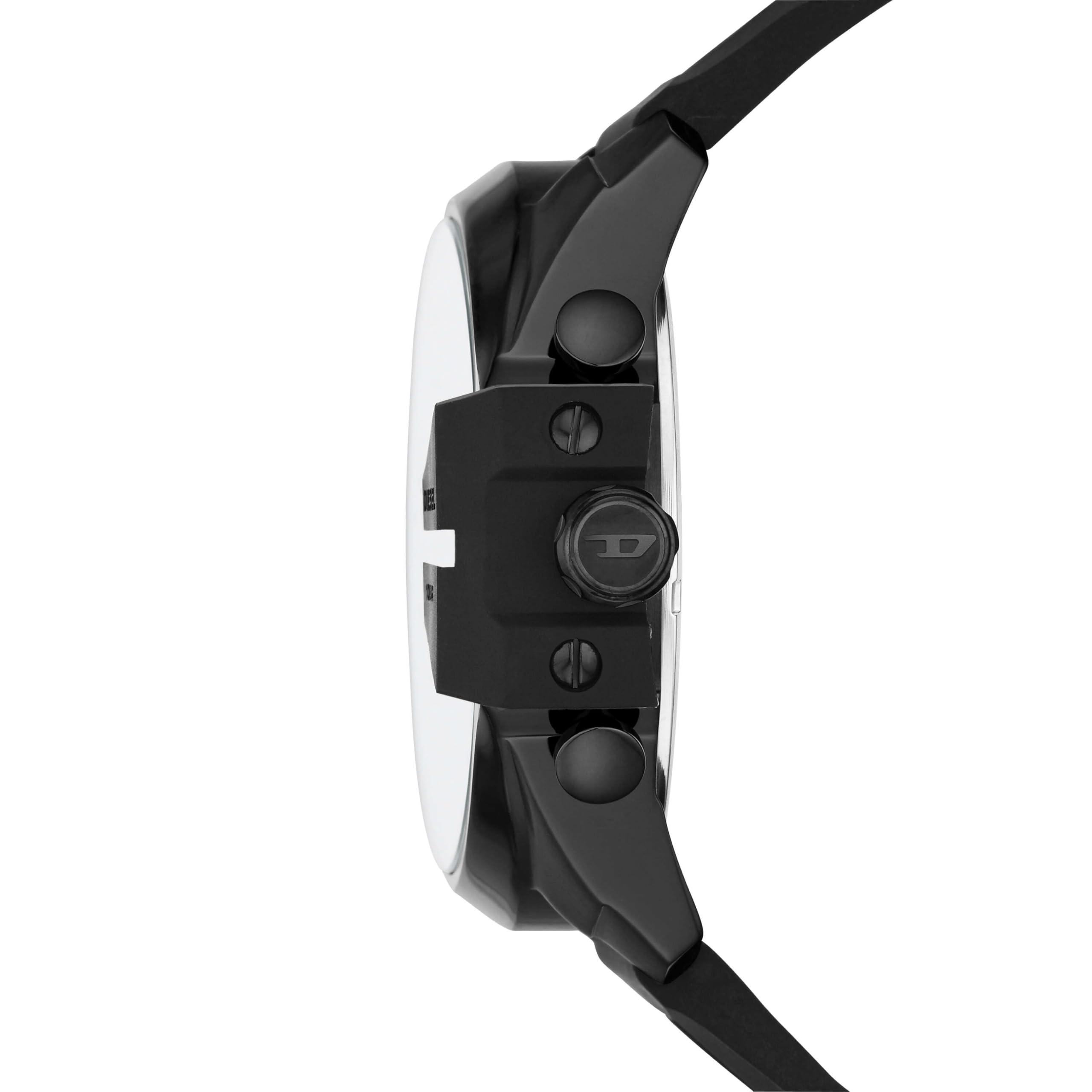 Diesel Reloj Mega Chief para Hombre, Movimiento cronógrafo con Correa de Silicona o sintética