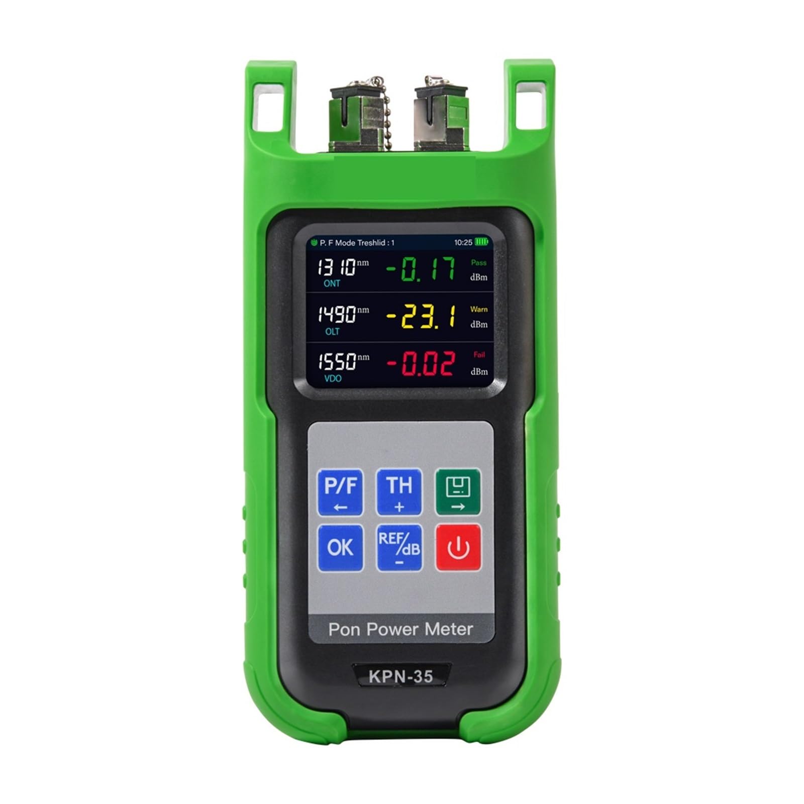 Fiber Tester, Optical Fiber Power Meter PON 1310 1490 1550nm Medidor PON Network Tester with APC Or UPC Connector(KPN-35-UPC)