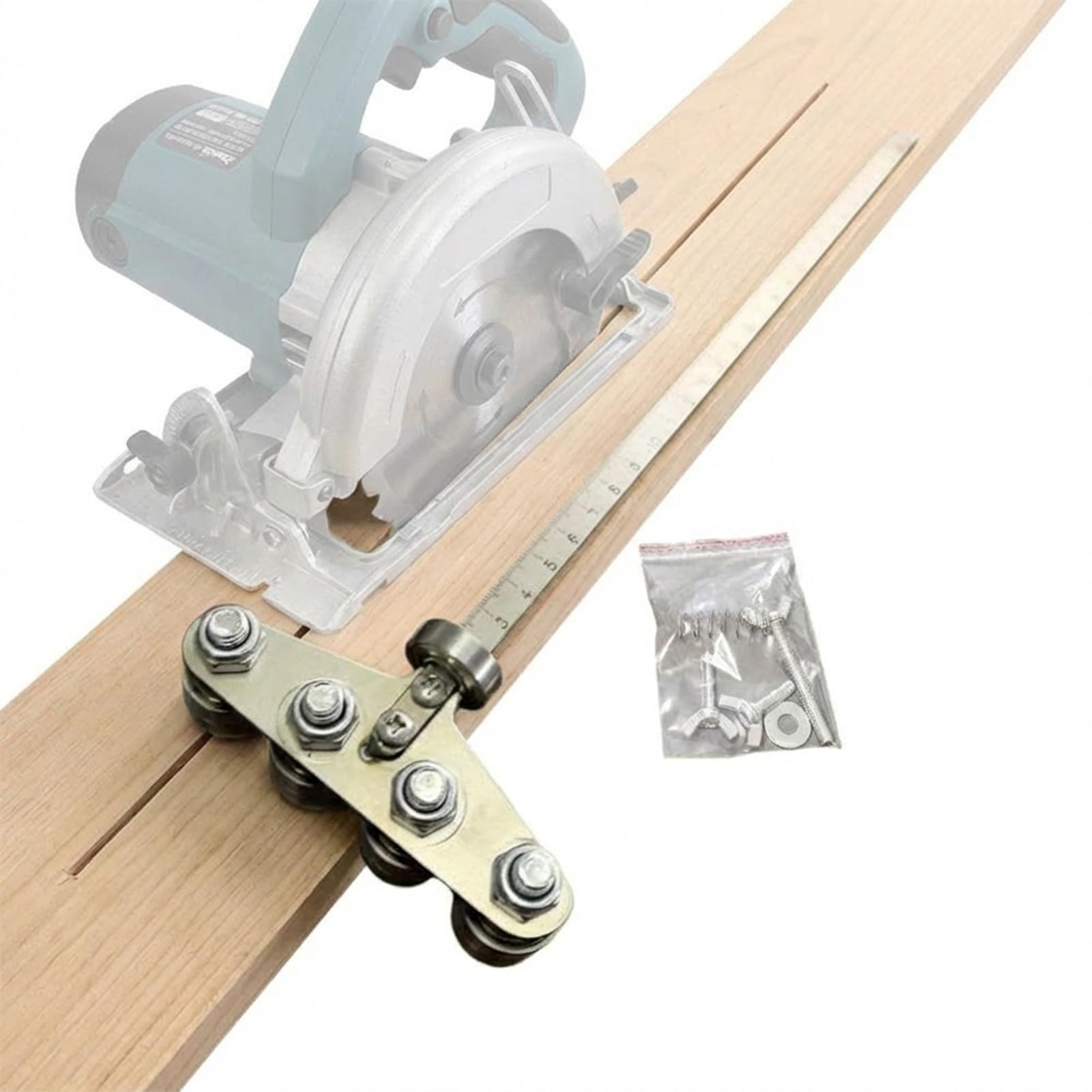 Szyna prowadząca do piły tarczowej z łożyskami 1/2/4-osiowymi – regulowana szyna aluminiowa do precyzyjnego cięcia, prac w drewnie, majsterkowaniu (Four-Axis 80 cm)