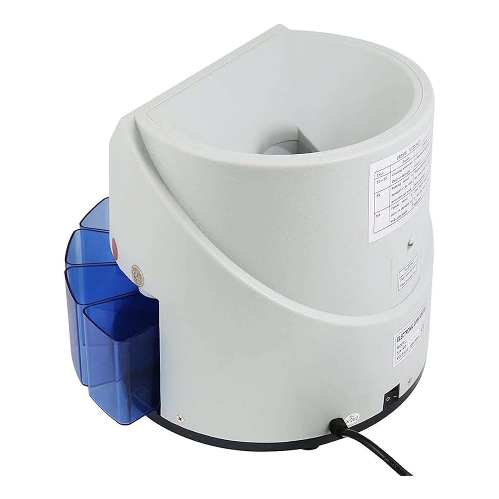 Contamonete Automatico Professionale Elettrico con Display a LED, in Grado di contare 300 Monete/Minuto e Selezionare Lotti di Monete, Ideale per scuole.