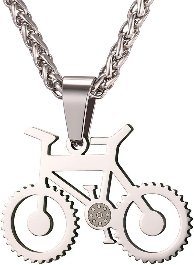 U7 Punk Necklaces Stainless Steel 18K Gold Plated Large Hip Hop Dagger/Knife/Sword/Steampunk Gear/Large Razor Blade Pendant Necklace for Men Women, Chain 22-24 Inches