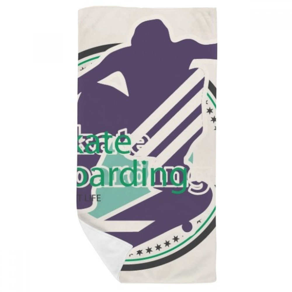 Serviette de bain skate boarding débarbouillette microfibre sports extrêmes 35x70