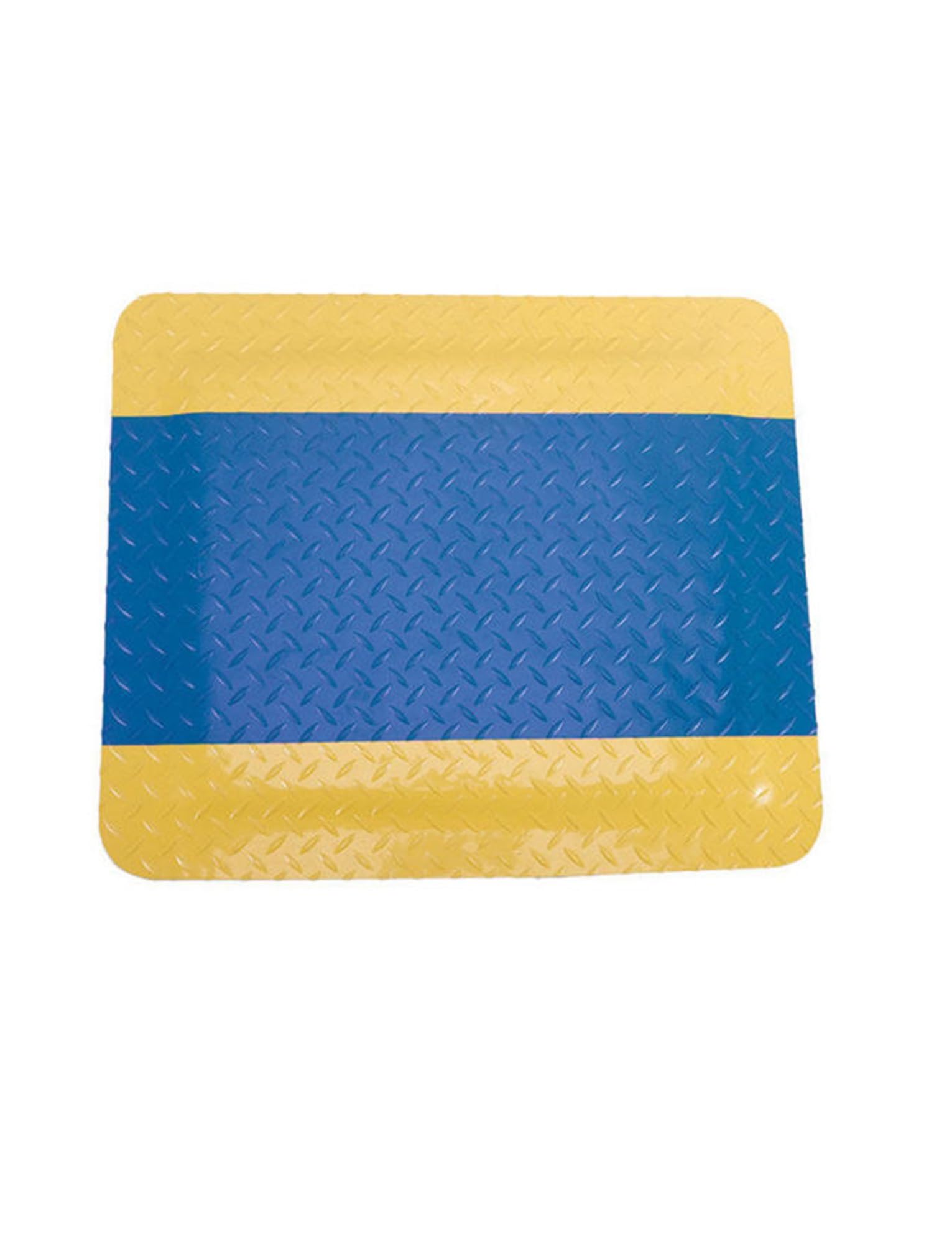 GTHTUHFD Ergonomic Anti-Fatigue Mat For Workshops & Labs, Safety Support Floor Mat With Yellow Border, 60X100Cm, Blue - Perfect For Standing Comfort At Workstations,Blue-60X150CM