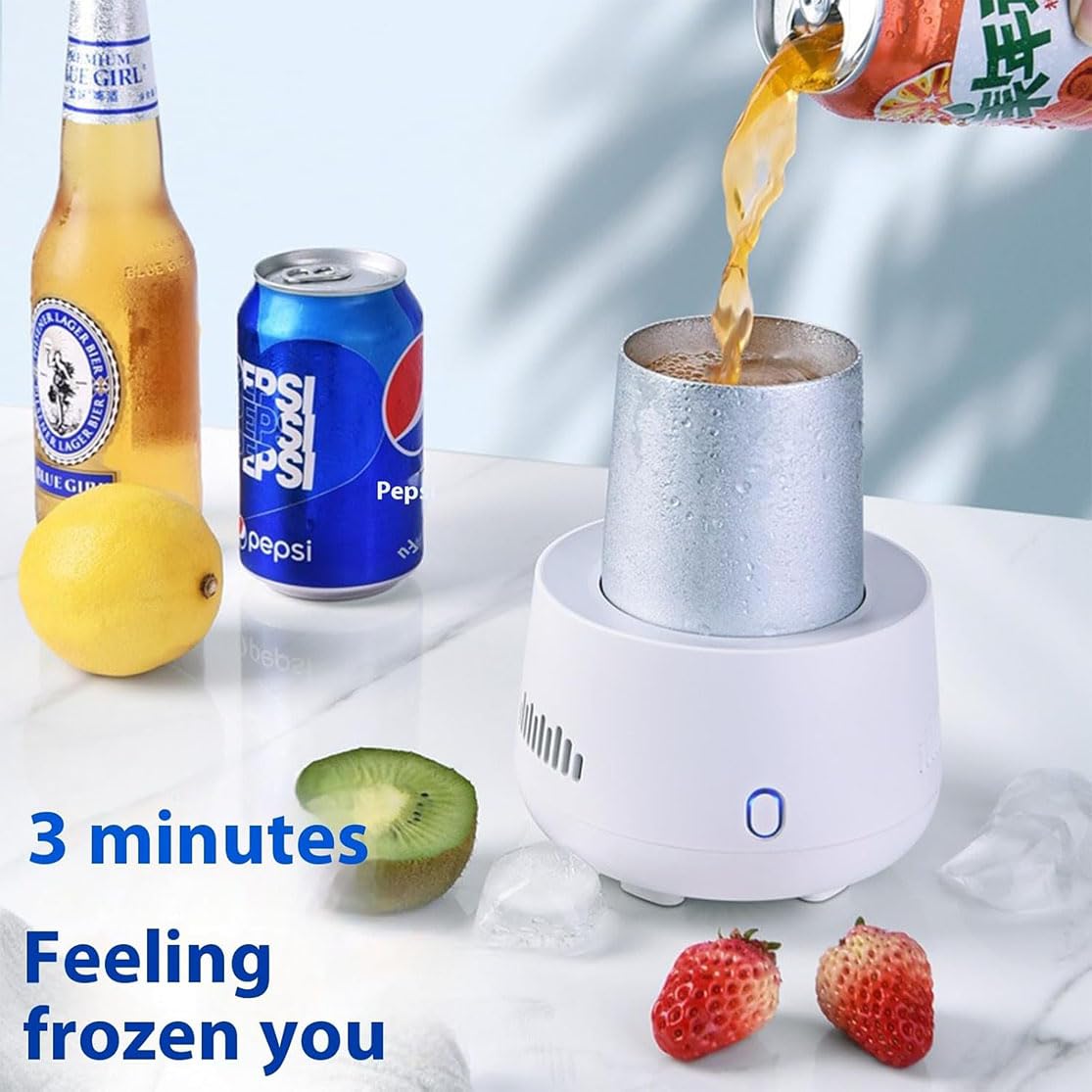 Tazza di raffreddamento istantaneo, Smart Cold Beverage Maker, mini tazza elettrica per il raffreddamento rapido di birra, caffè e bevande analcoliche