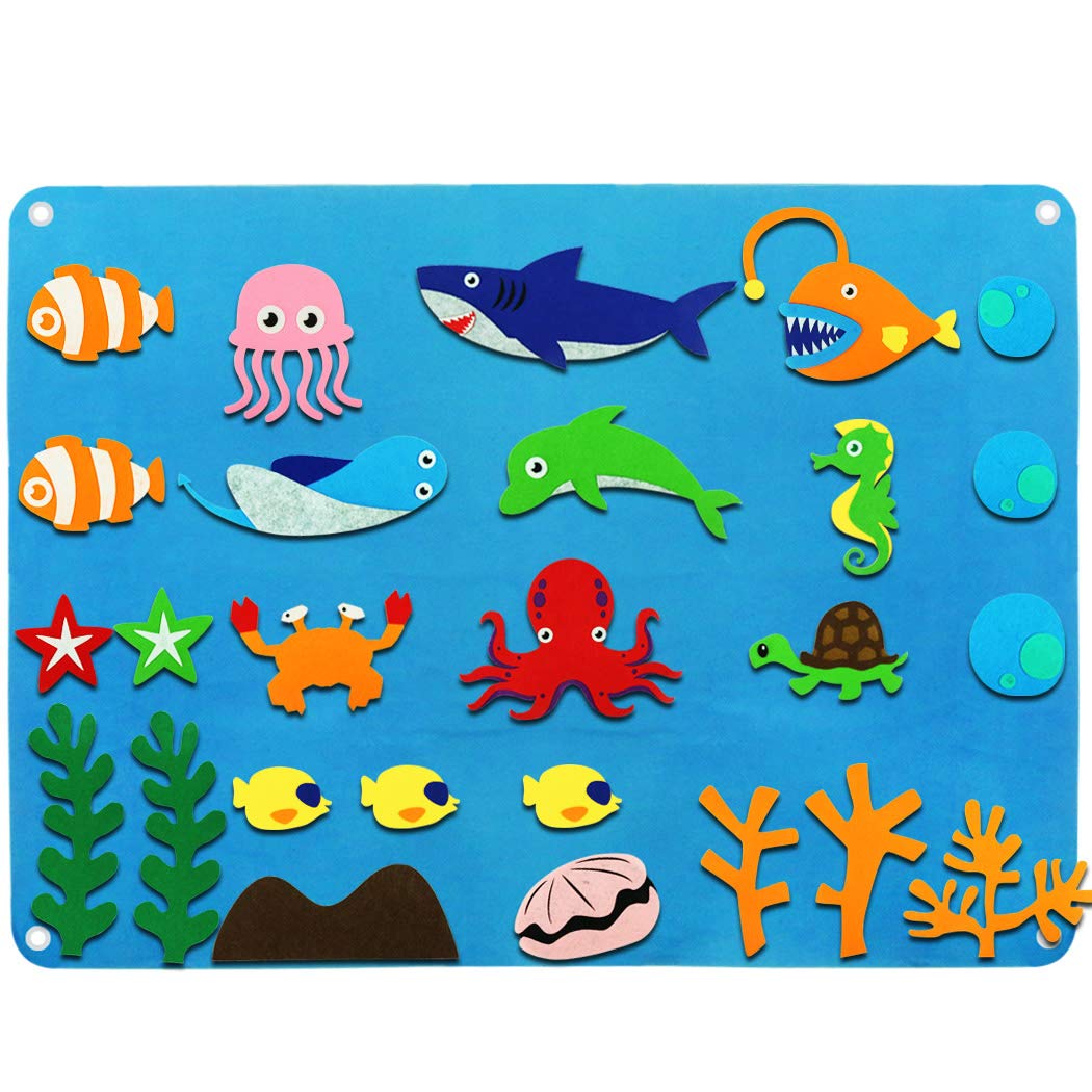 Craftstory Ocean Felt Board Story Set for Toddlers Children Under The